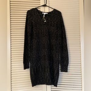 NWT! BCBG black and gold sparkle sweater dress. Size M
